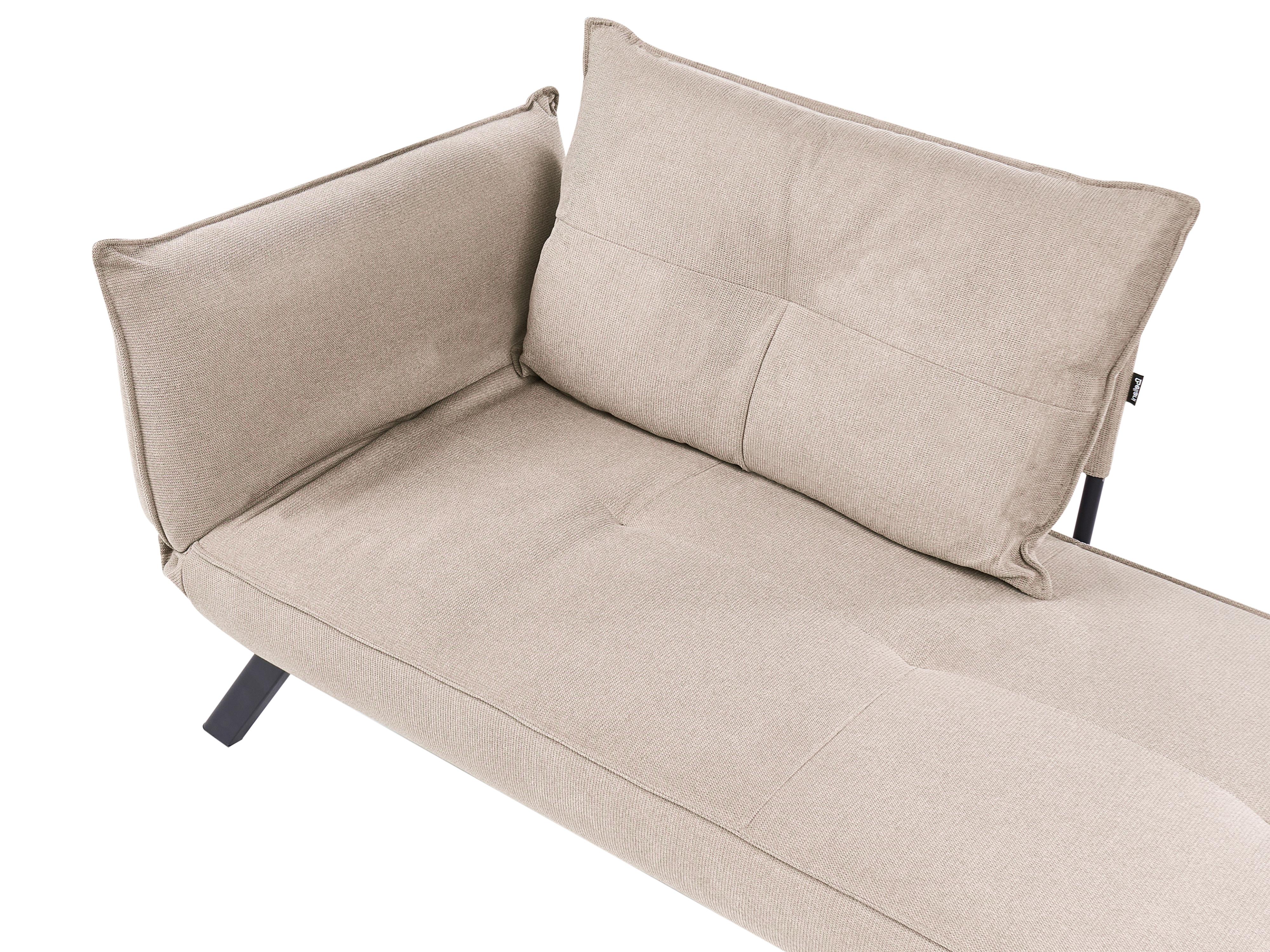 Linkszijdige chaise longue ROCAMADOUR Stof Taupe