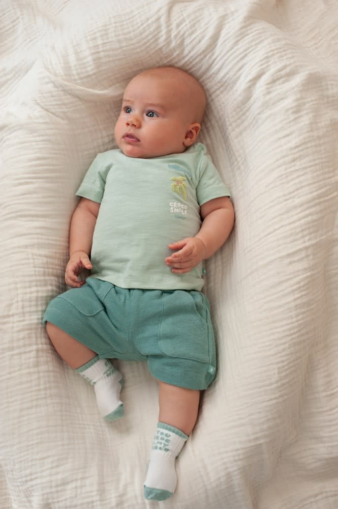Feetje Feetje short - You Croc my World zeegroen
