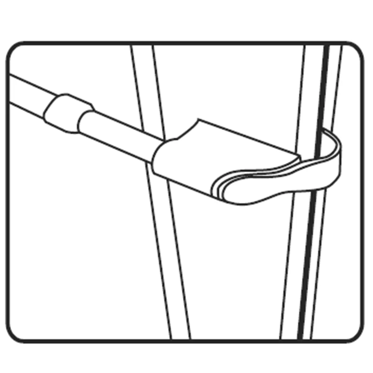 Klemmstange mit Haken weiss