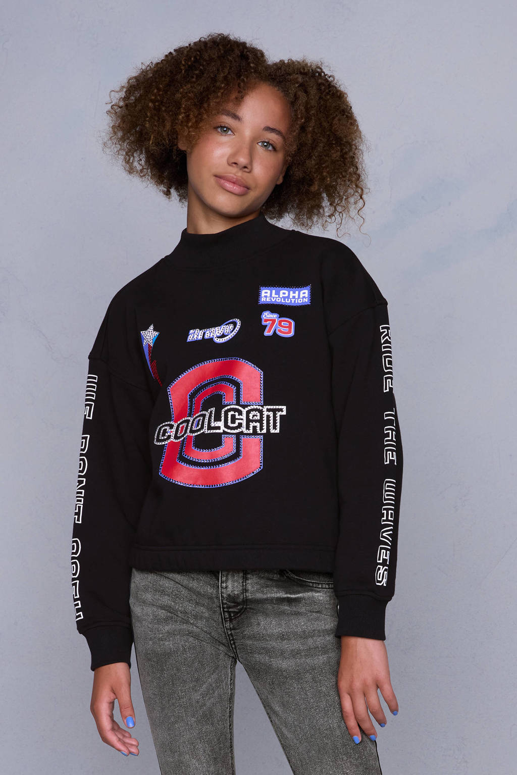 Coolcat Sweater Tjinta metDiamond Racer Logo Print