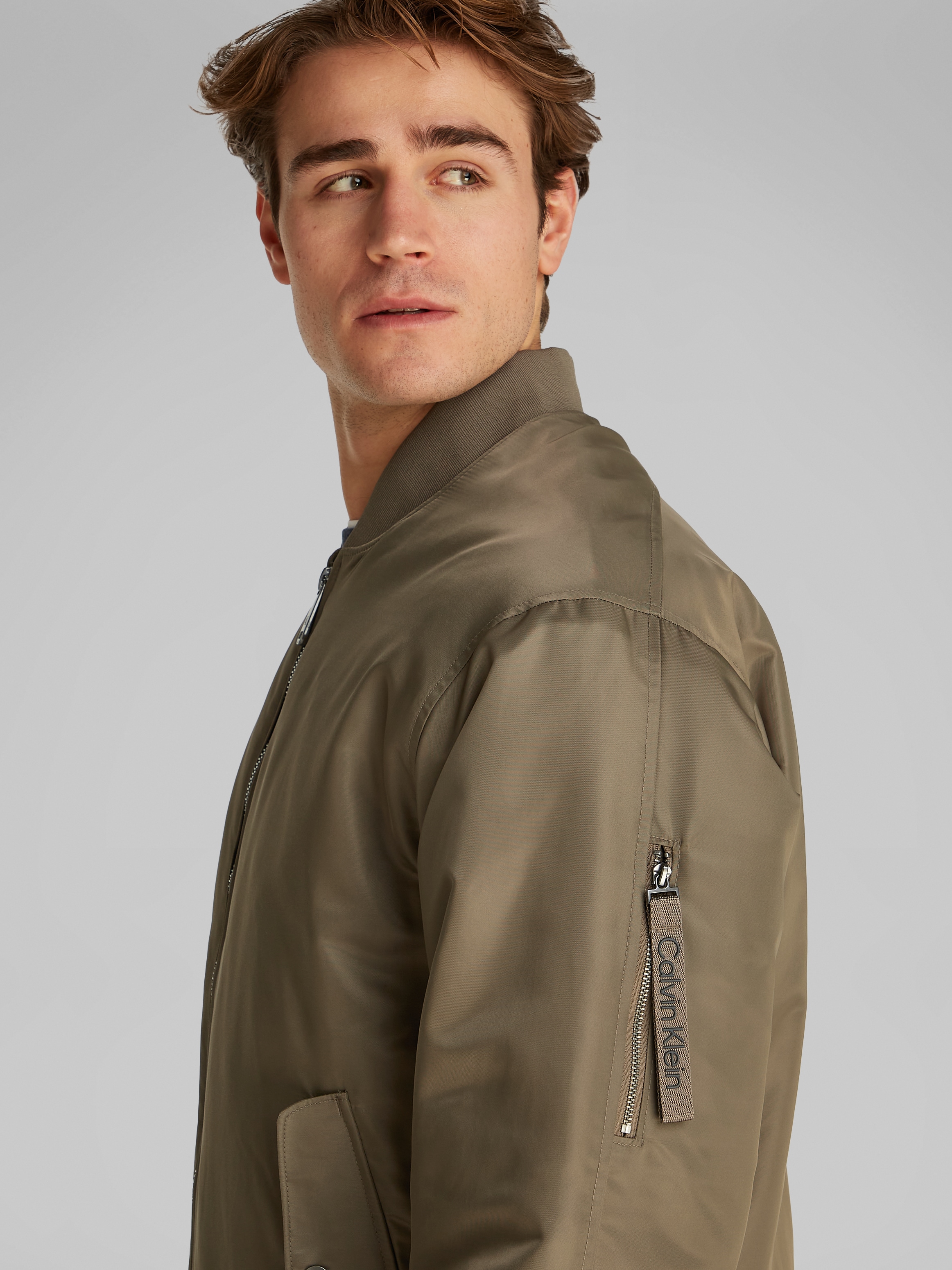 Calvin Klein Jeans Blouson »LS JEANS HERO BOMBER« mit Strickbündchen