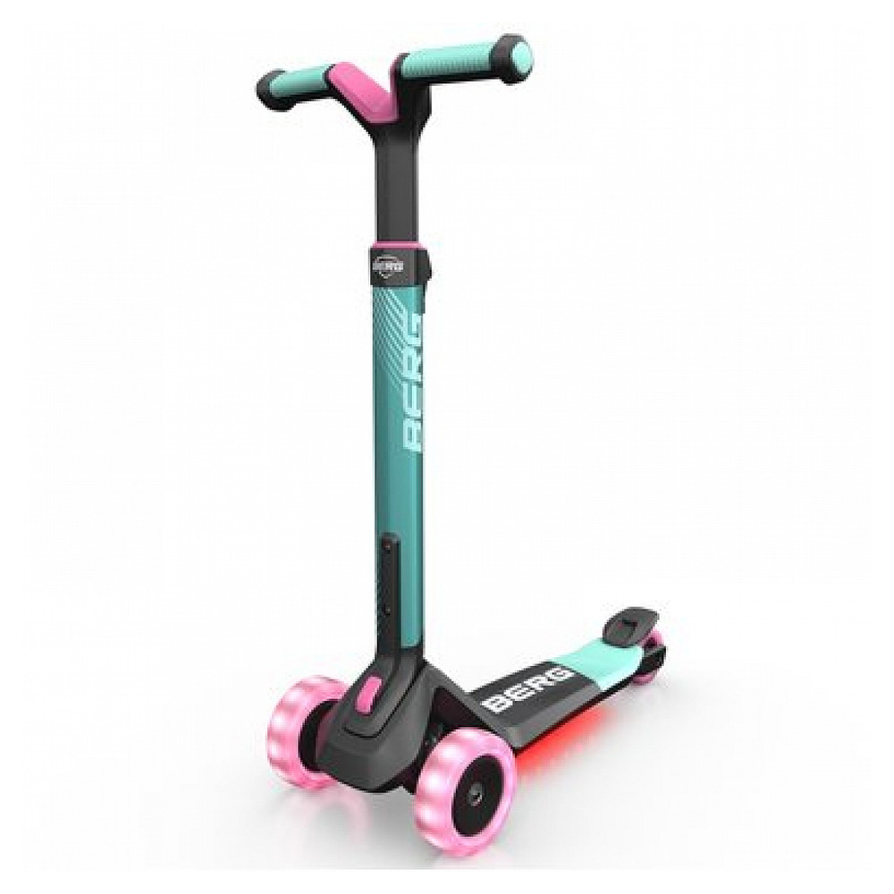 Nexo trottinette pliable menthe-roues led et plateau lumineux