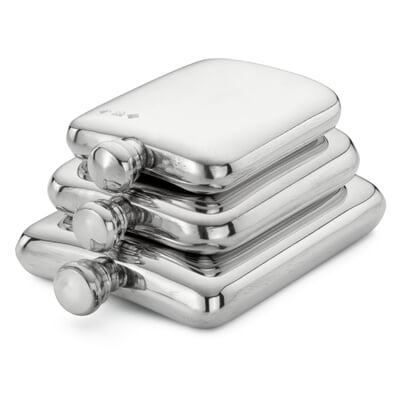 Britischer Flachmann Zinn, 6 oz