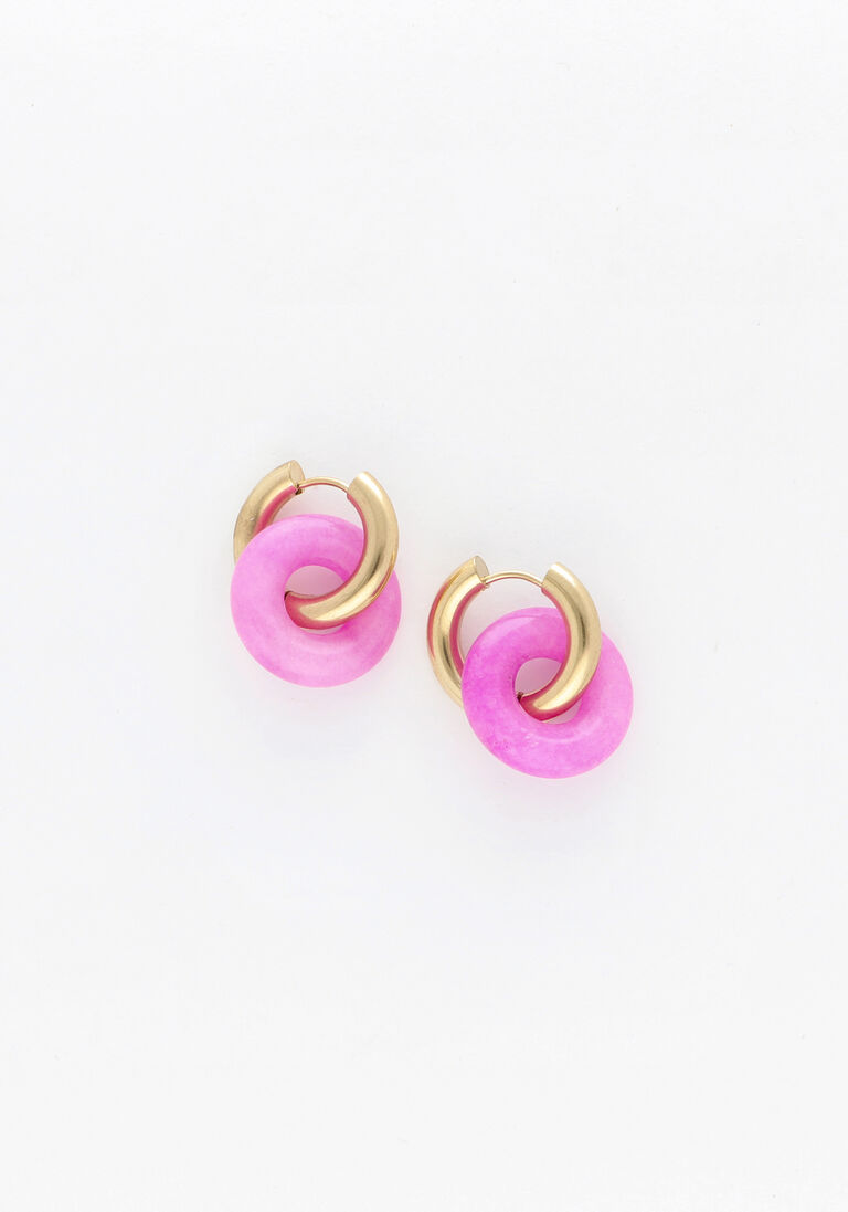 NOTRE-V roze notre-v oorbellen omss23-030