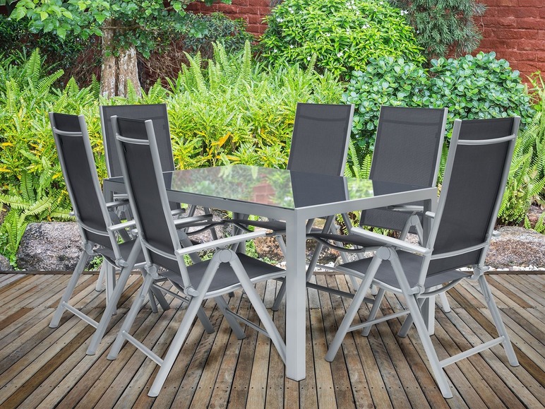 Aluminium tuintafel grijs