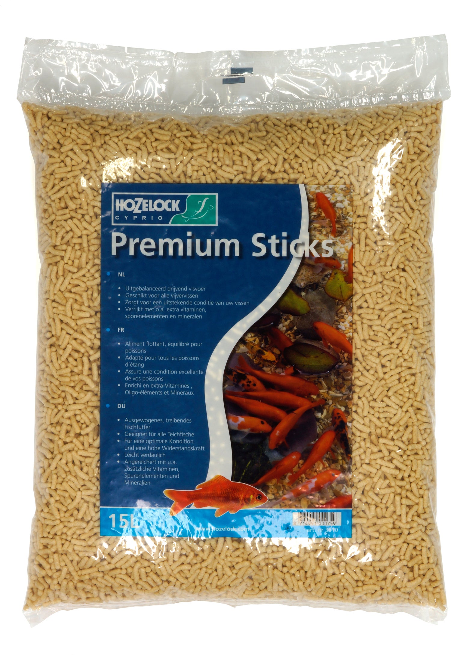 Hozelock visvoer Premium Sticks 15 L