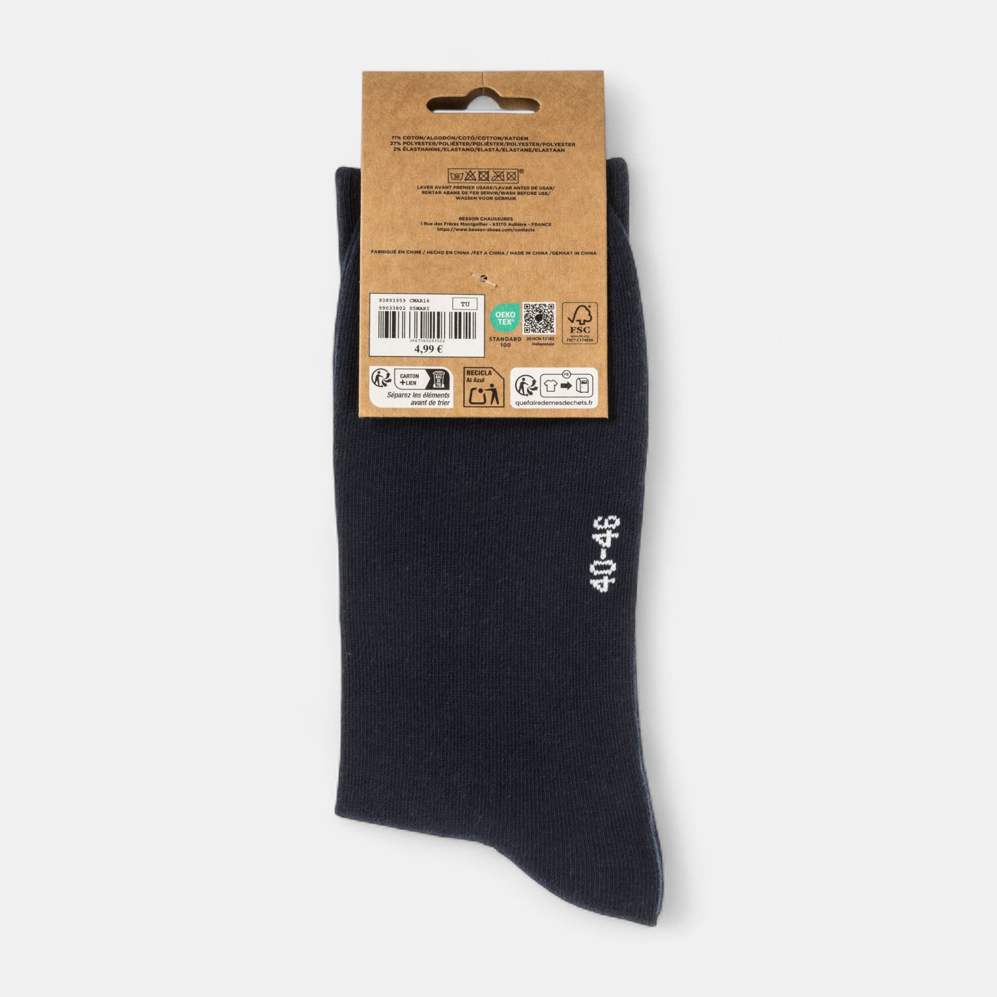 Chaussettes Homme bleu marine