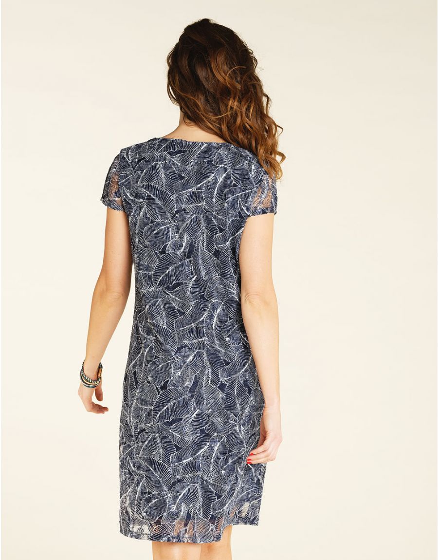 Robe résille marine