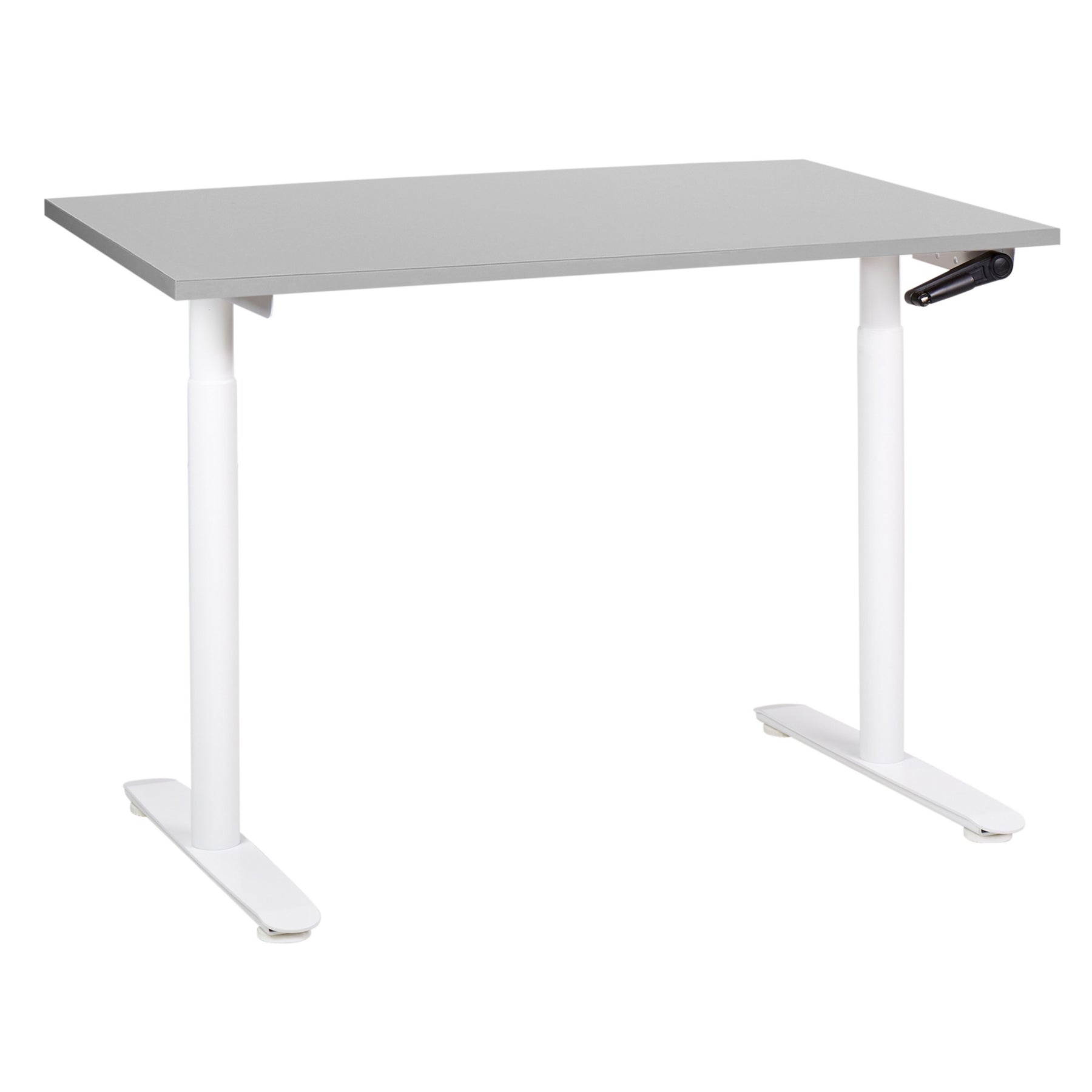 Beliani-DESTINAS-Verstelbaar bureau-Grijs|Wit-120 x 72 cm-MDF