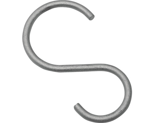 S-haken voor industrieel thuisgebruik, zilver, Ø 25 mm, 10 stuks.