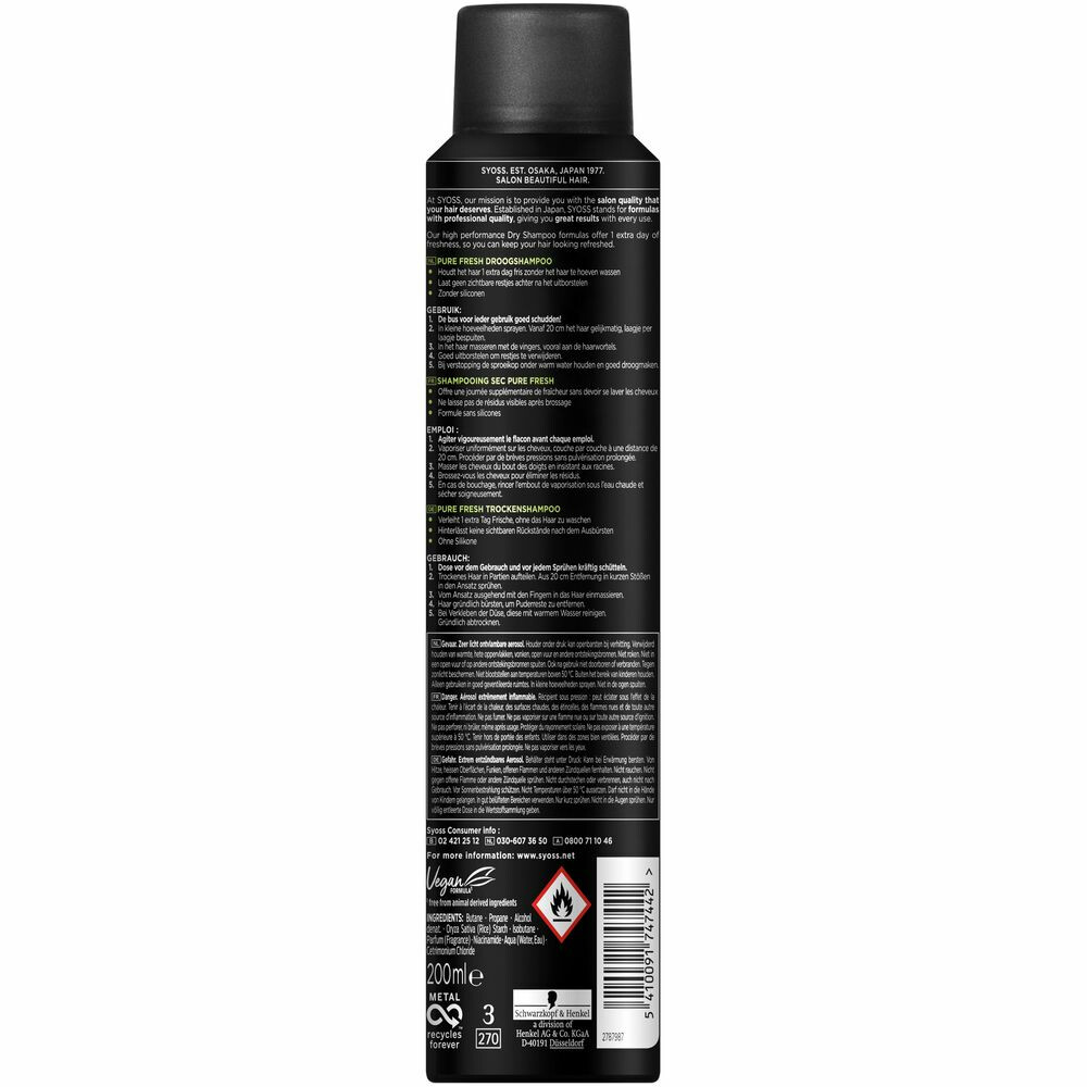 Syoss Pure Fresh Droogshampoo200 ml