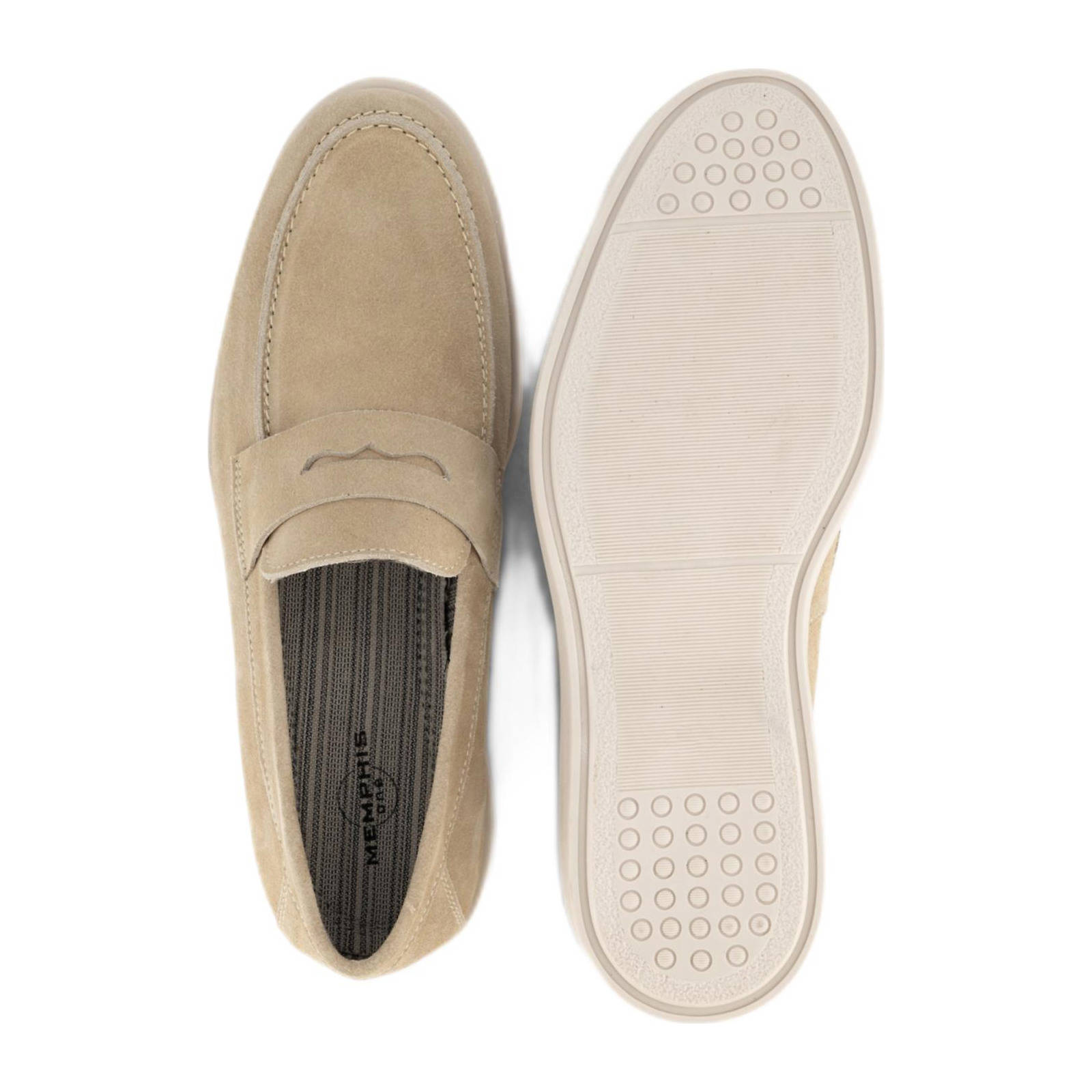 Memphis One suède loafers beige