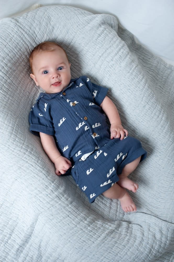Feetje Feetje blouse mousseline aop - Summer Woven indigo
