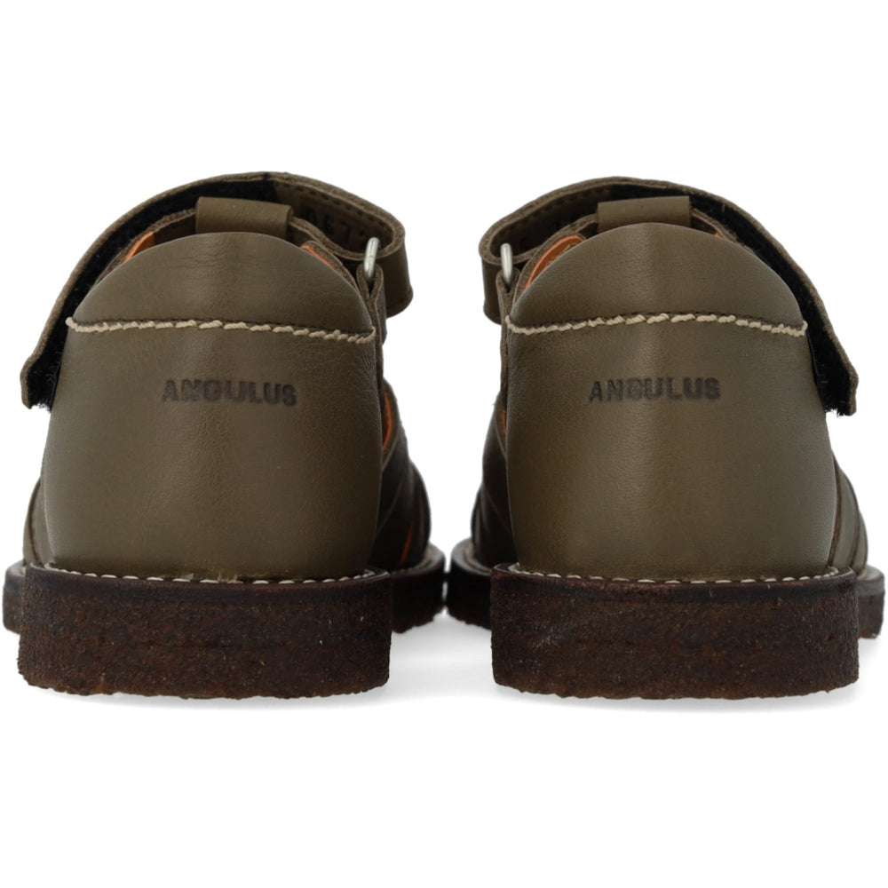 Køb Angulus Forrest/Marshland Print Lædersandal Med Stjernedetalje