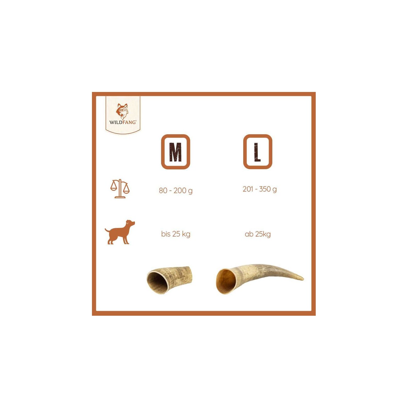 Wildfang ® Kauhorn vom Rind 1 M