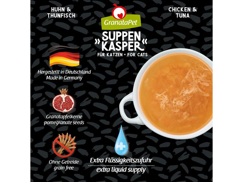 GranataPet Suppenkasper Huhn & Thunfisch 70 g Ergänzungsfuttermittel für Katzen