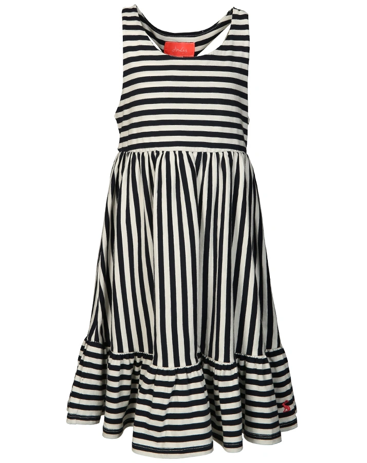 Träger-Kleid JUNO gestreift in navy