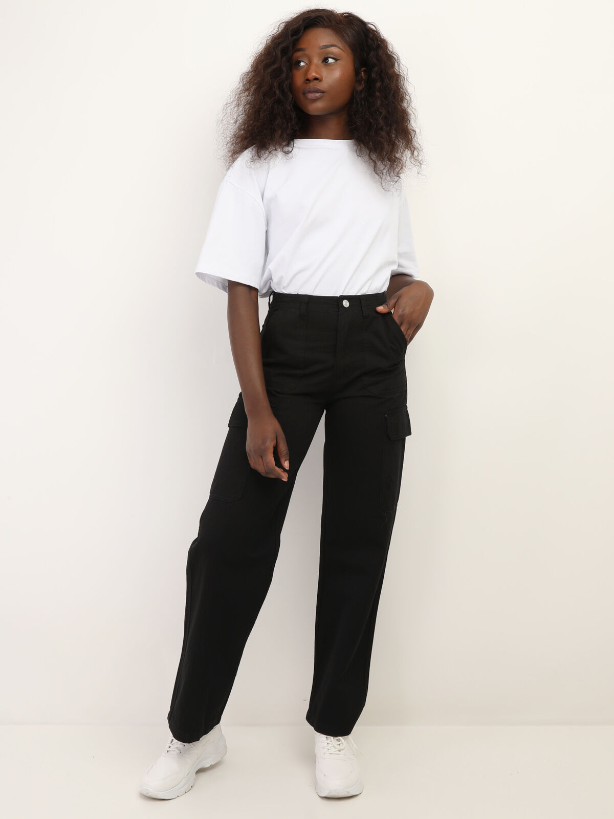 Pantalon cargo style utilitaire- Noir