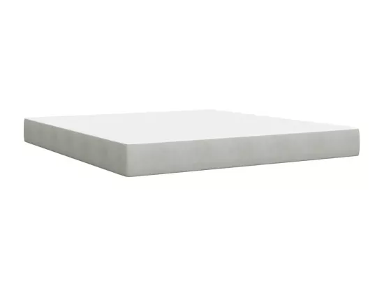 Sommier à lattes de lit et matelas Gris clair 180x200cm Velours