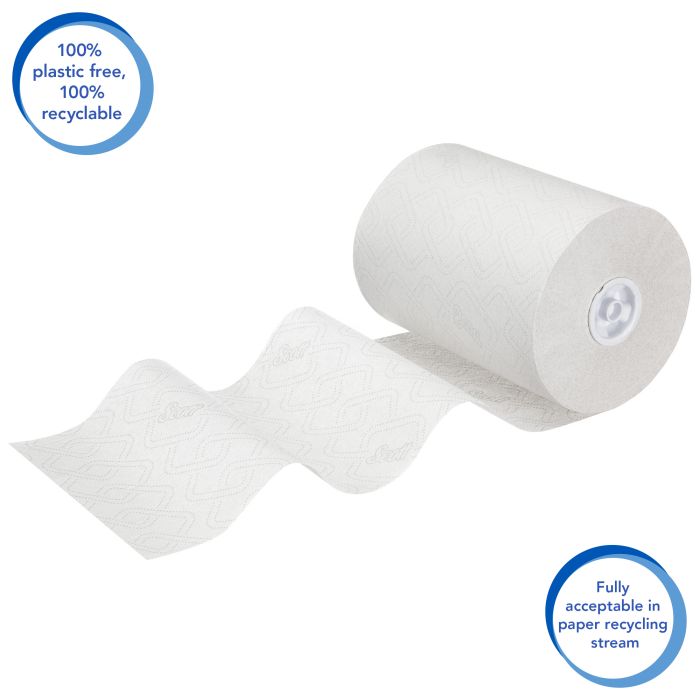 Scott 6695 6st Essential Handdoekenrol Slimroll 1-Laags Wit (6695)