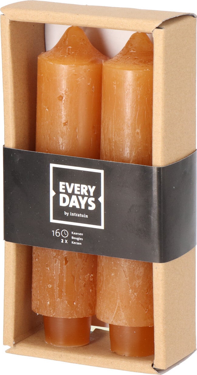 Everydays dinerkaars Rustic oranje 16 uur 2 stuks