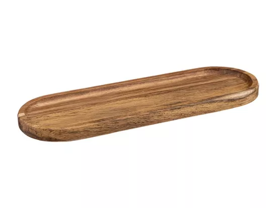 Set apéritif avec plateau et 3 bols en bois - Marron - L 30 cm