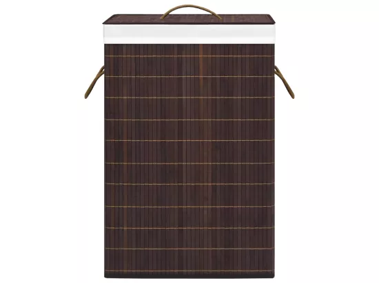 Panier à linge Bambou Marron 72 L