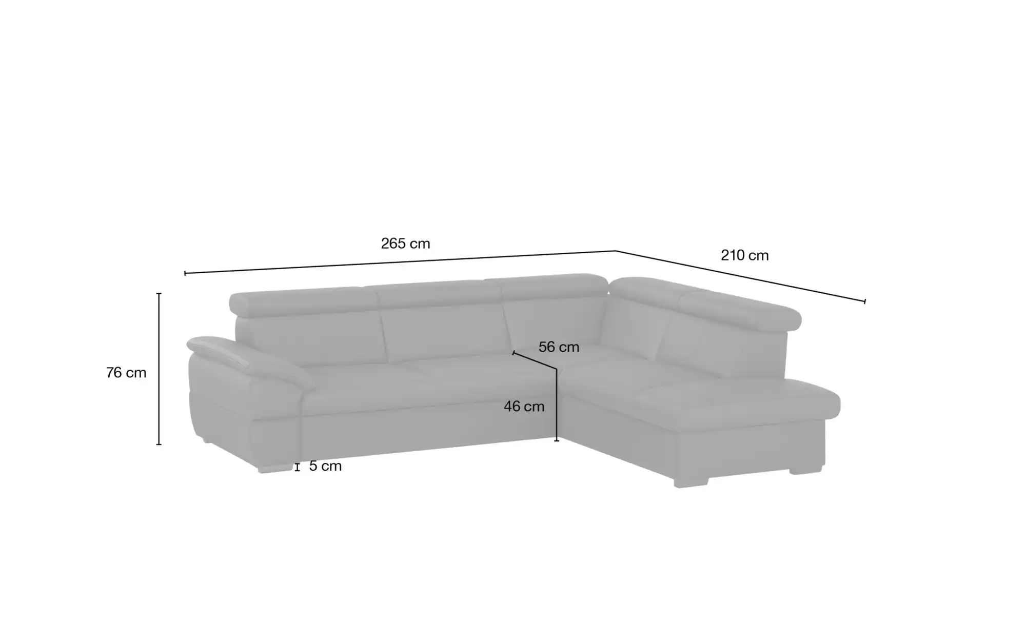 uno Ecksofa aus Echtleder Town
