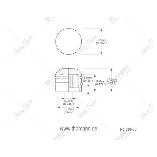 Harley Benton Parts Wood Dome Knob