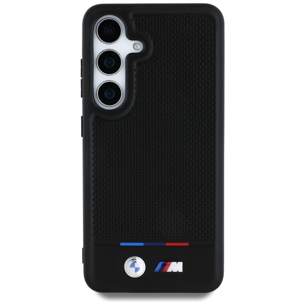 Samsung Galaxy S25 Hardcase Hülle Tricolor Stripe MagSafe-Modul (BMHMS25S24PUHOTK) - Schwarz