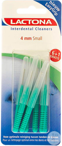 Lactona EasyGrip Brosses Interdentaires Taille 4mm Small 7 Pièces