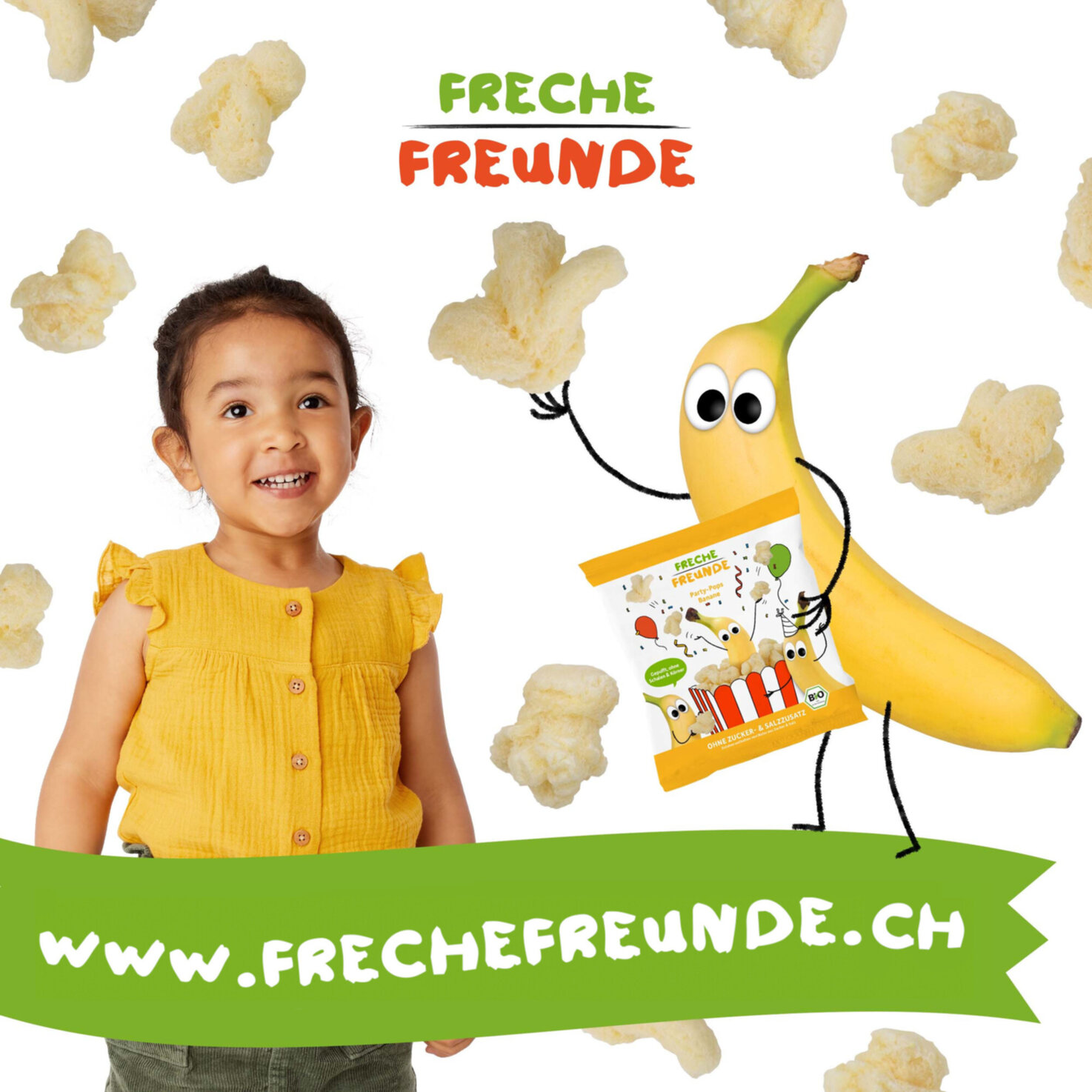 Freche Freunde Bio Party-Pops Banane 12+ Monate