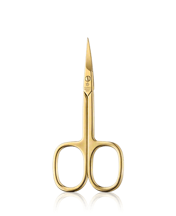 Pfeilring Scheren Hautschere, vergoldet 9cm