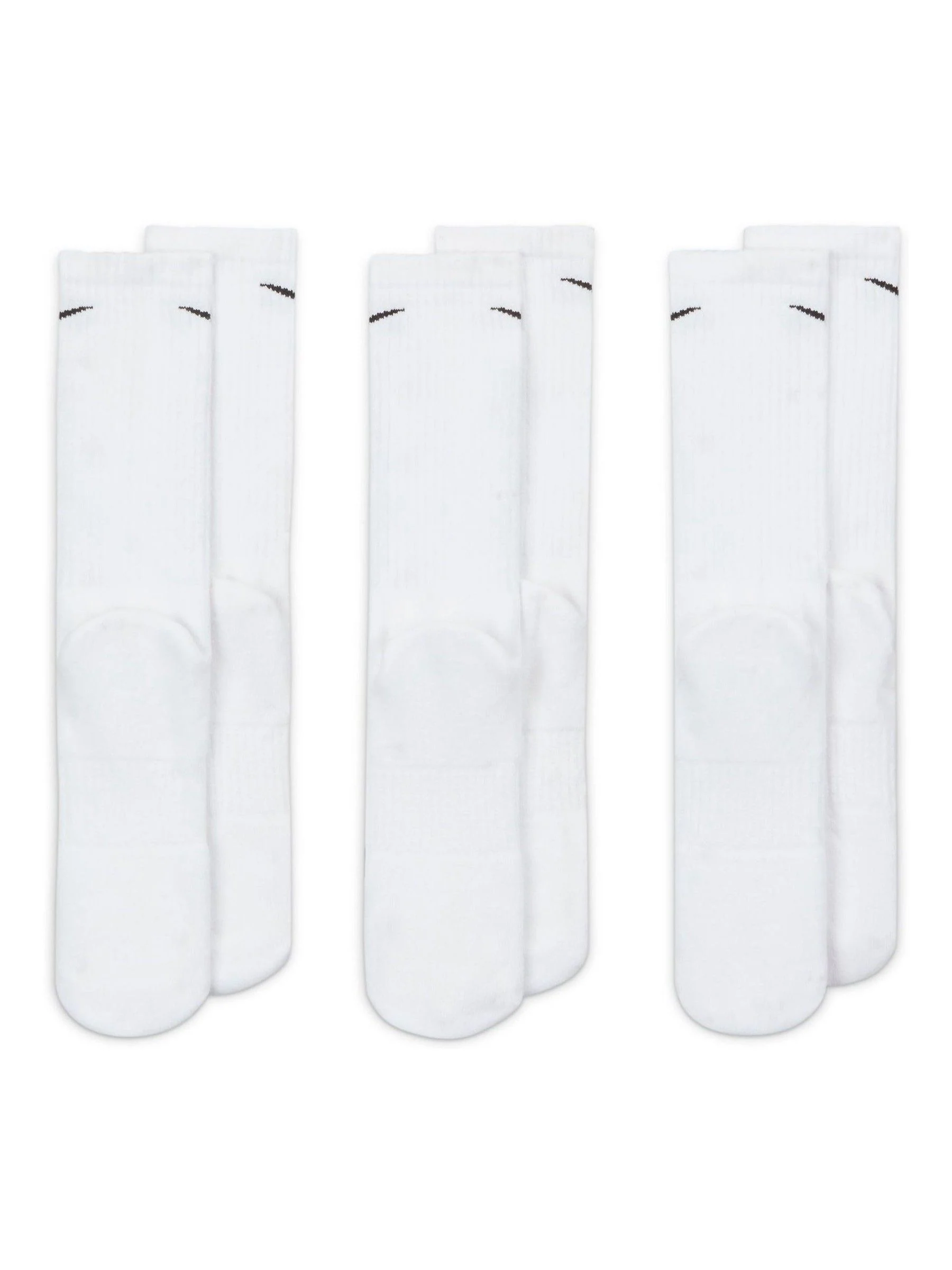 Wit - Ronde hals - Nike Everyday set van 3 paar verzachte sokken met boord