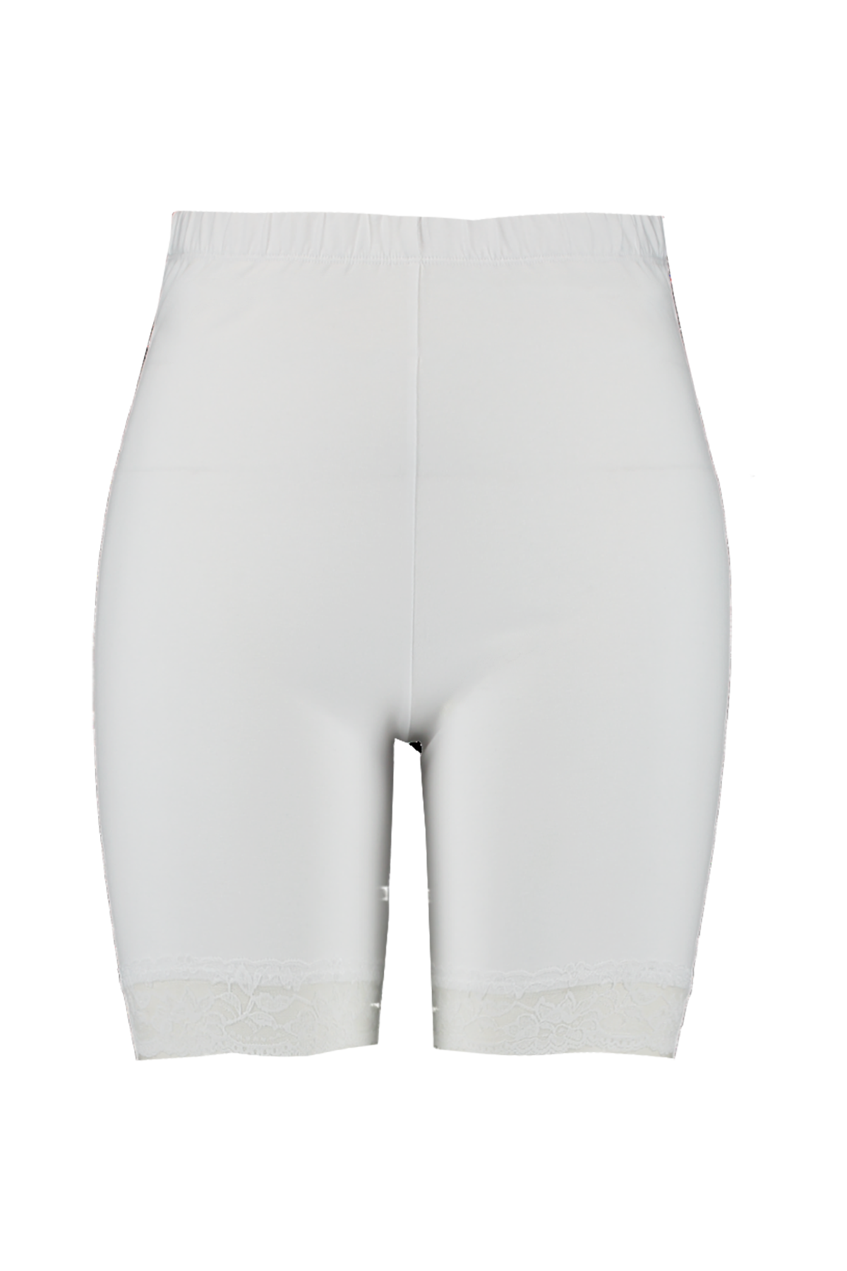 Korte legging met kant Wit
