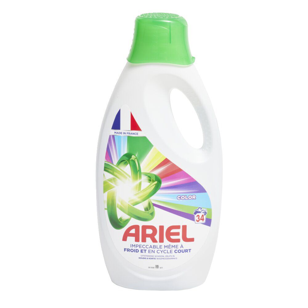 Lessive liquide Ariel couleur 34 lavages - Le bidon de 1,53L