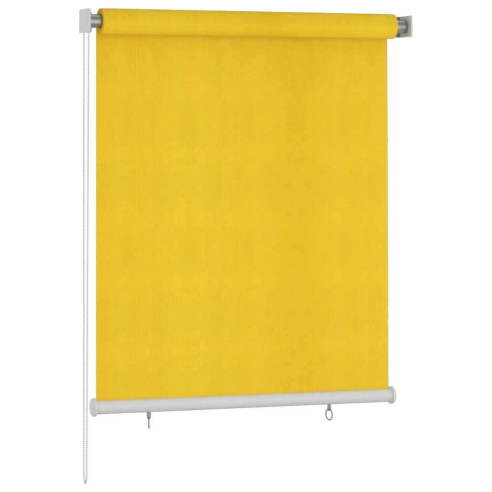 Store roulant d'extérieur 120x140 cm jaune pehd