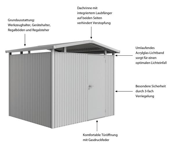 Biohort Metallgerätehaus Panorama® P3, ca.