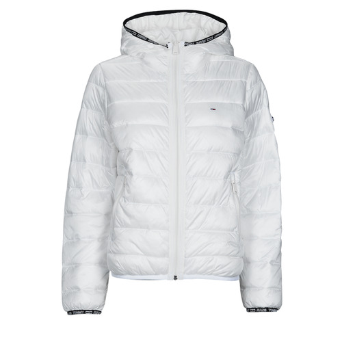 Tommy Jeans - TJW QUILTED TAPE HOODED JACKET - Blanc