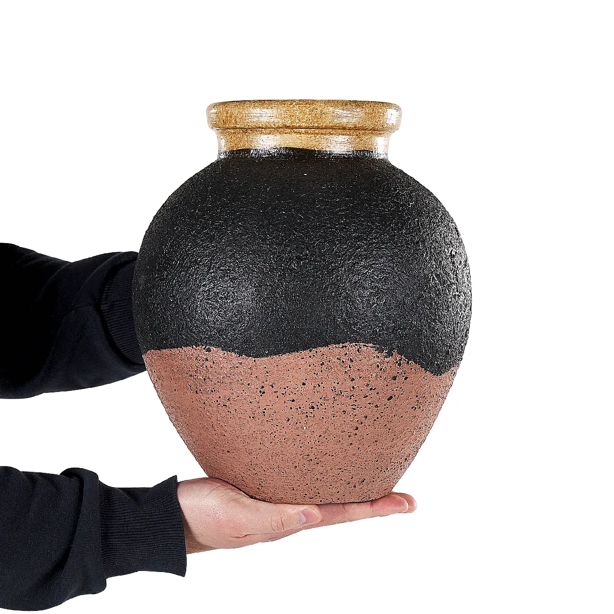 Beliani Vase DAULIS Céramique Noir