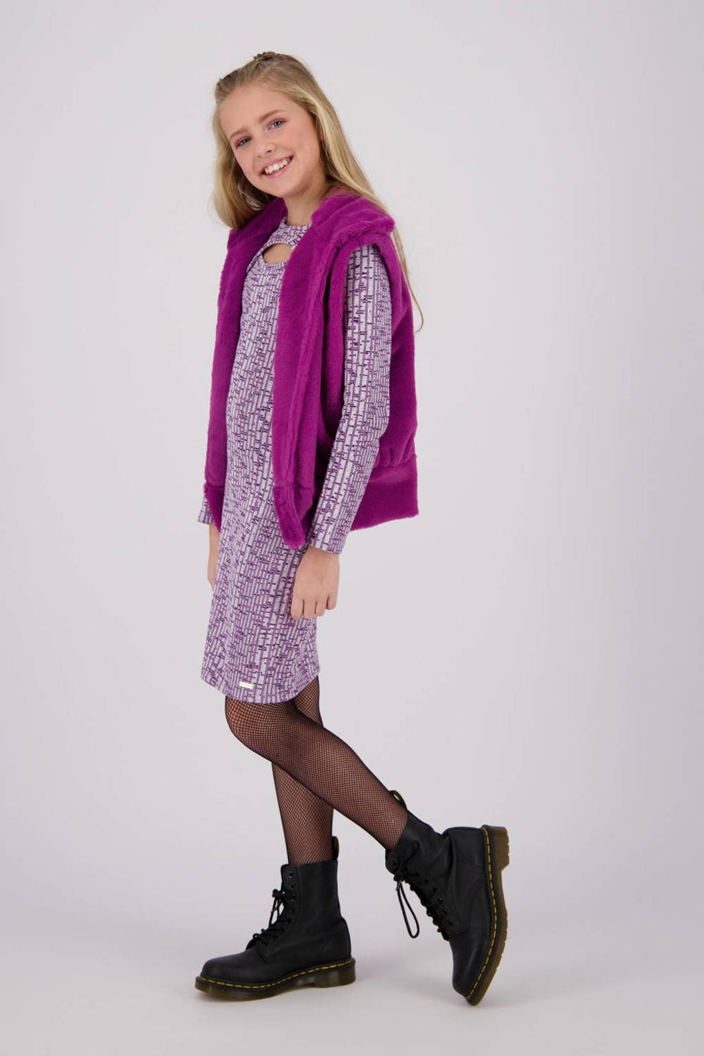 Vingino imitatiebont gilet Tarmy paarsroze