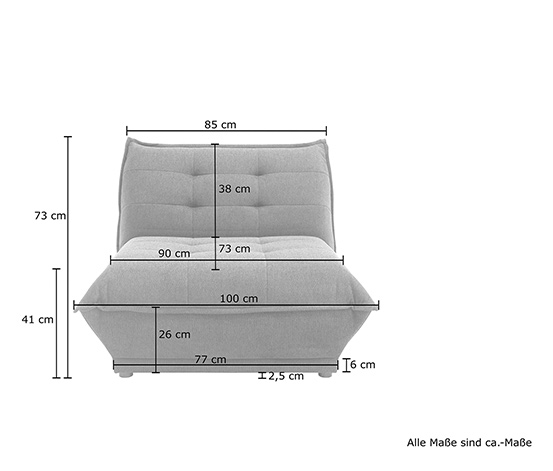 DOMO collection Loungsessel »Lugo«, beige