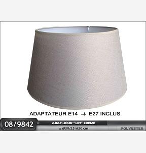 ABAT JOUR D.30CM LIN CREME