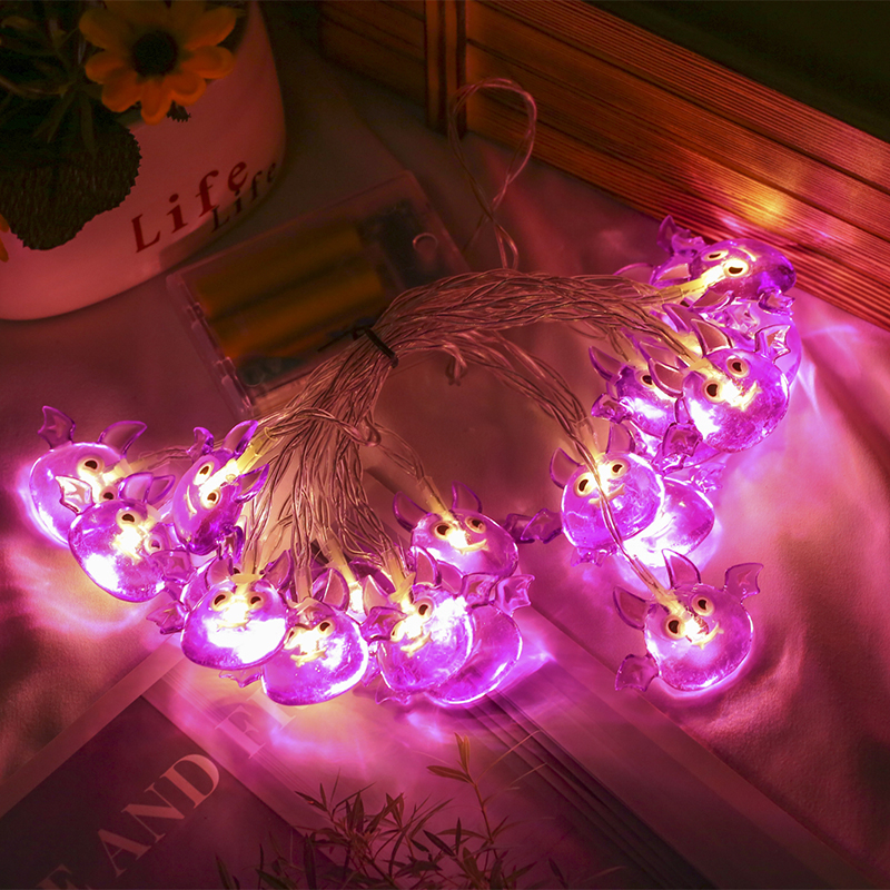 (3m) 20 LED's Halloween Party Deko Lichterkette Fledermäuse Beleuchtung (Batteriebetrieben) - Warmweiss