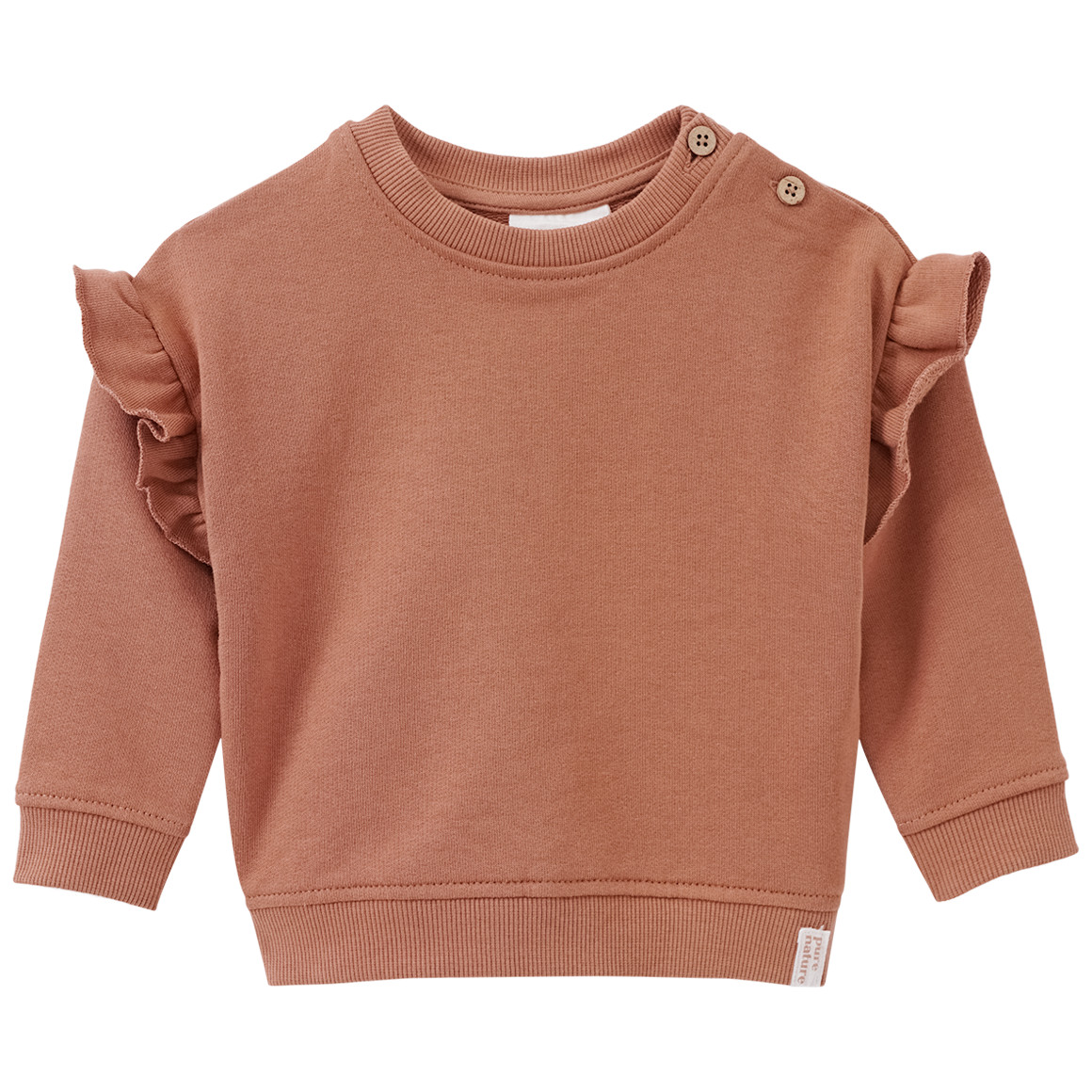 Topomini Pure Collection Baby Sweatshirt mit Volants terracotta