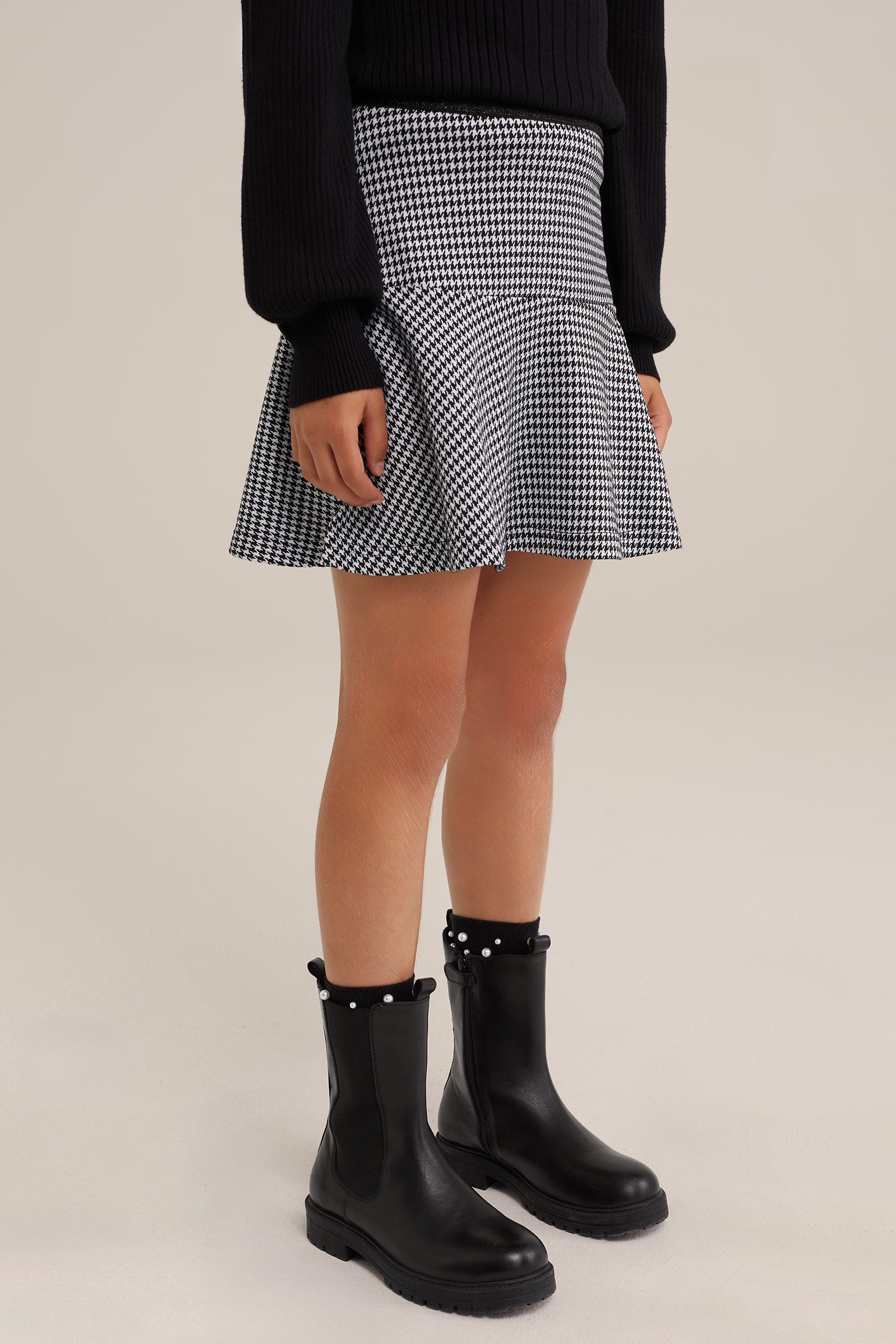 Meisjes rok met dessin WE Fashion Zwart