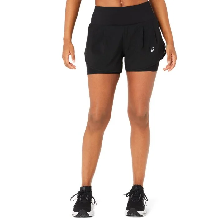 Asics Dame Shorts Road 2in1 3.5 Inch Shorts Sort