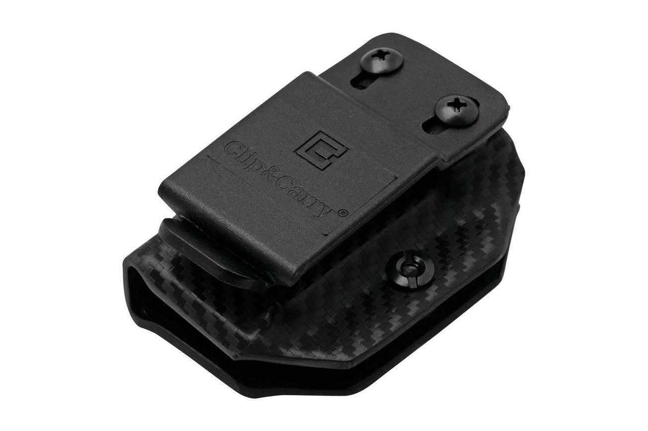 Clip And Carry Kydex Sheath Victorinox Spirit, Carbon Fiber Black VSPIRIT-CF-BLK riemholster