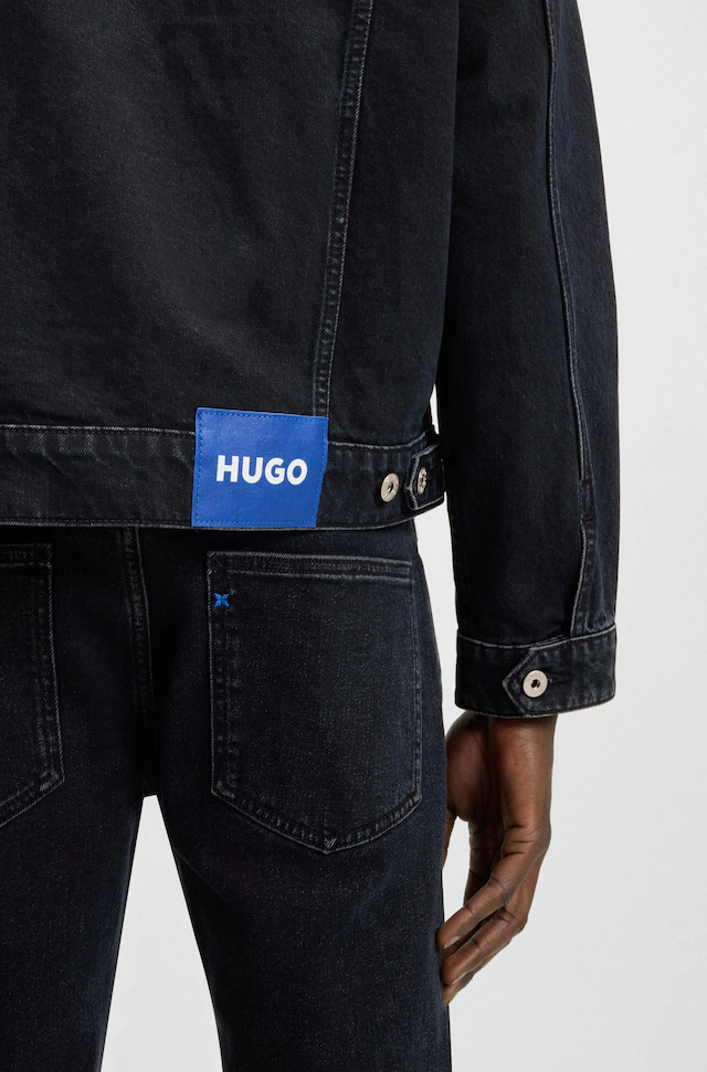 HUGO Blue Jeansjacke »Dex« mit Logo-Details