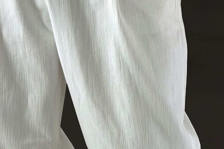 SeoulPop - Rechte broek met middelhoge taille en effen pijpen